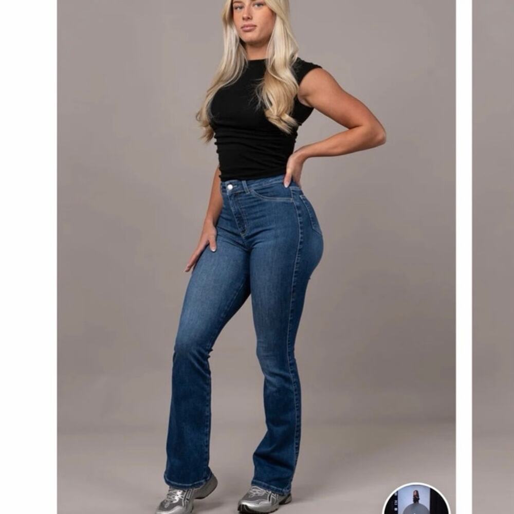 FITJEANS Flared Sapphire Blue High Rise Stretch Jeans Women’s Medium M